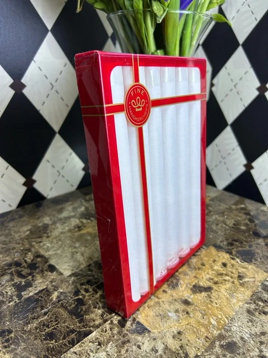 Classic 100% Cotton Handkerchiefs – White Men's 6-Piece Gift Set - Picture 7 of 7